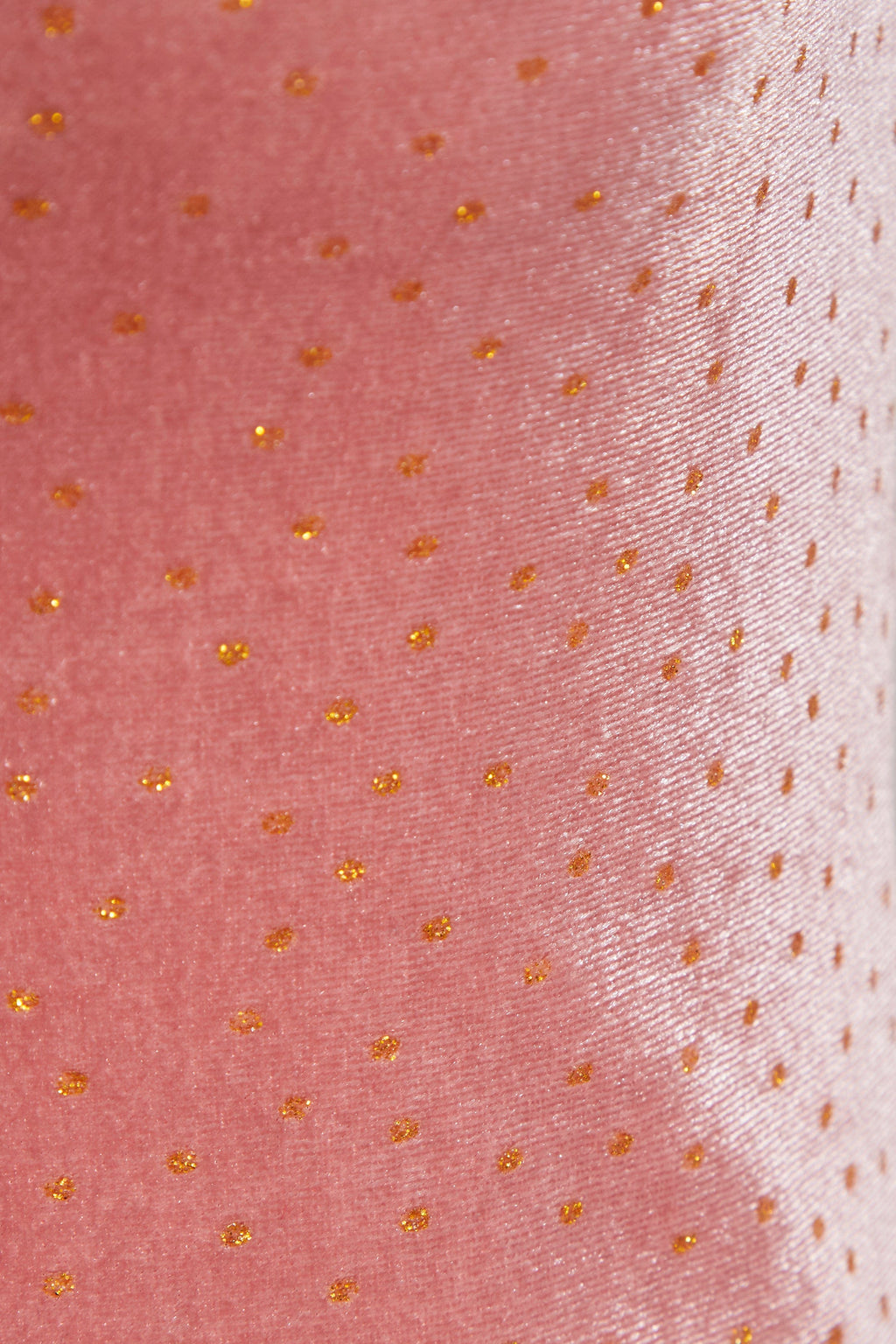 Pink Velvet Polka Dot Dress-3