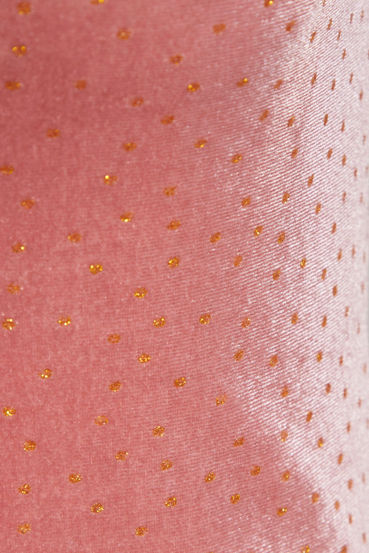 Pink Velvet Polka Dot Dress-3