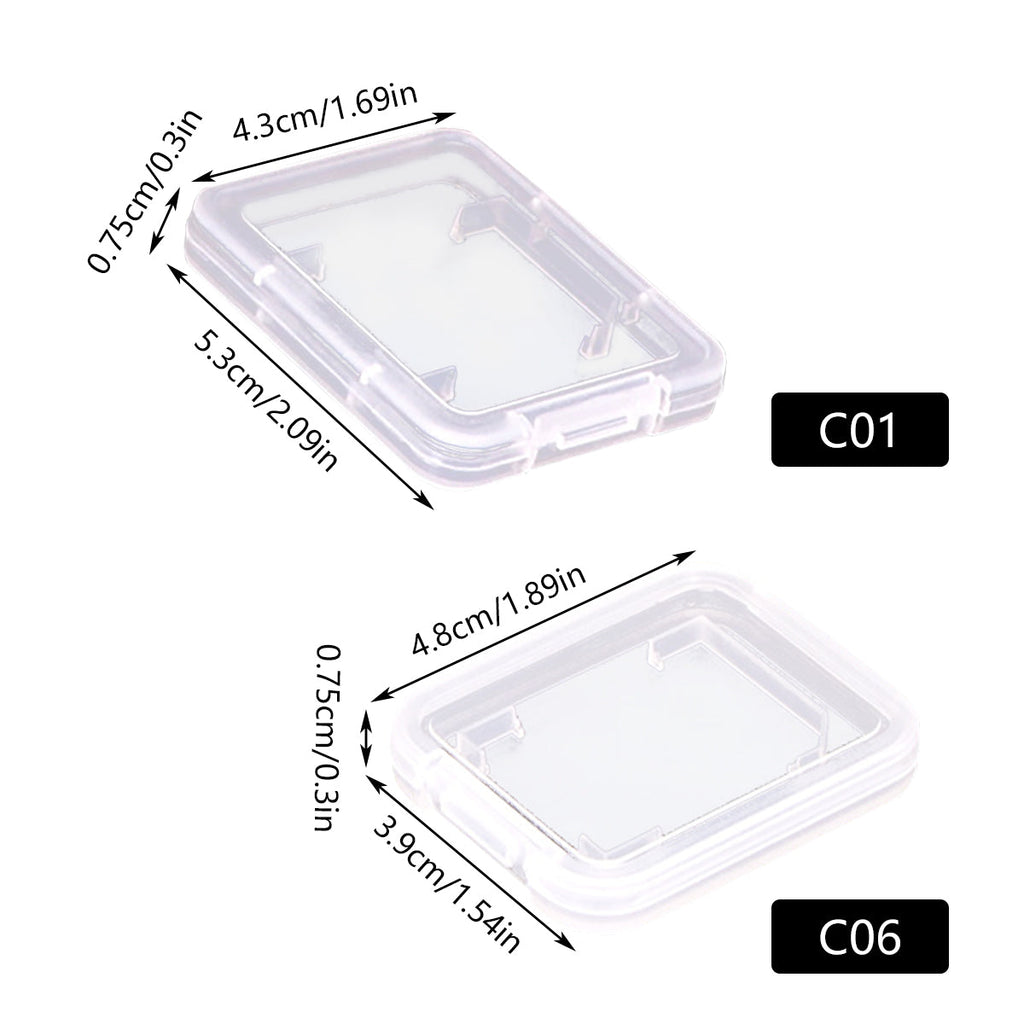 20-piece transparent plastic SD card storage cases for secure memory card organization and protection — view 3