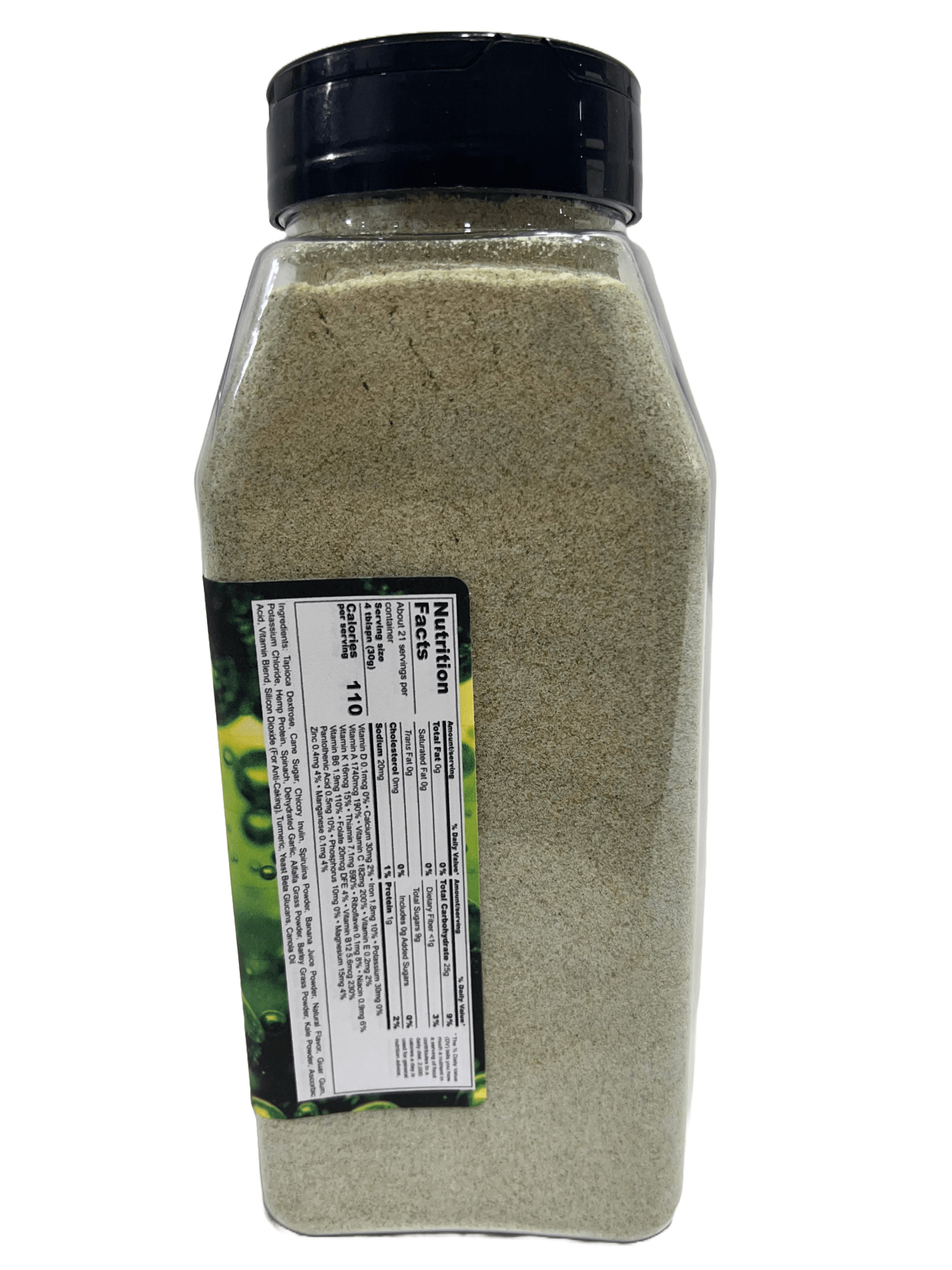 Hi-West Simple Greens Drink Mix powder packaging showcasing nutritional plant based protein and spirulina — view 3