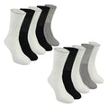 Men's 10-pack sport socks in assorted colors with elasticated cuffs and cushioned soles