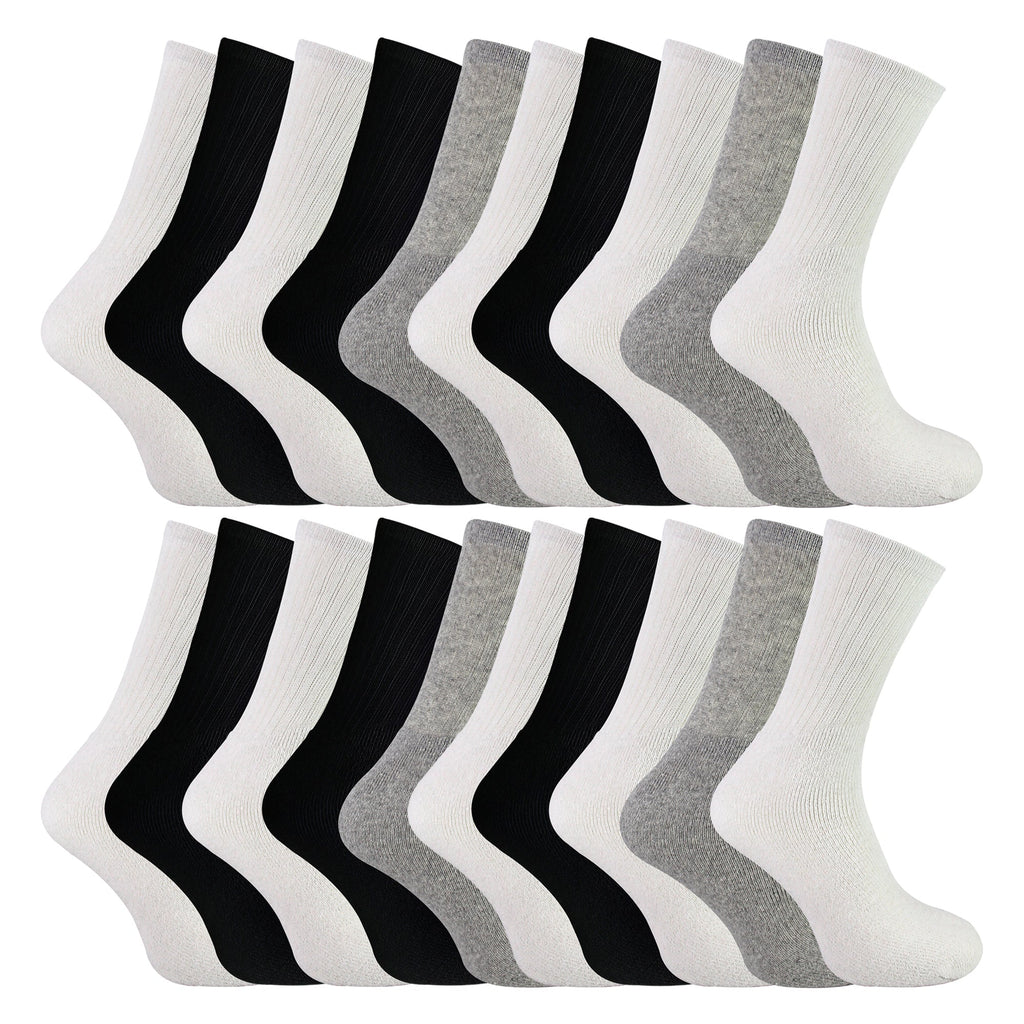 Multipack of twenty men's sport socks in assorted colors featuring breathable cotton and elastic cuffs — view 3