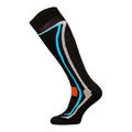 Merino wool ski socks for winter snow sports, featuring a cushioned thermoactive performance knit design