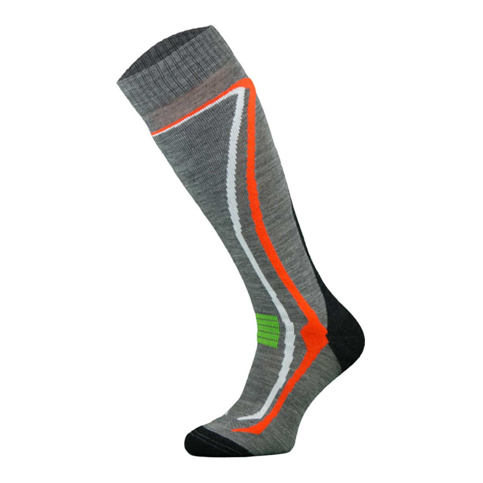 Merino wool ski socks for winter snow sports, featuring a cushioned thermoactive performance knit design — view 5