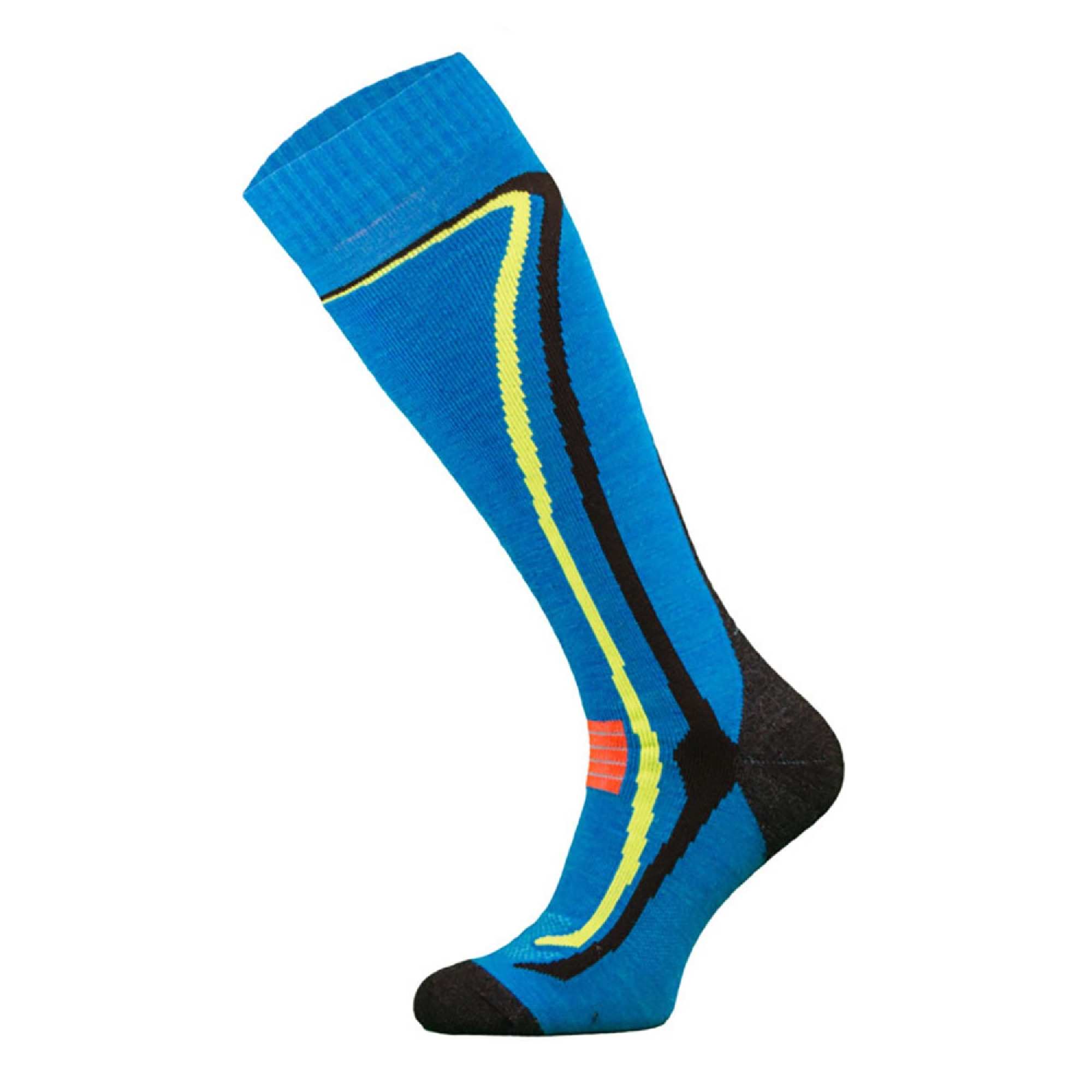 Merino wool ski socks for winter snow sports, featuring a cushioned thermoactive performance knit design — view 3