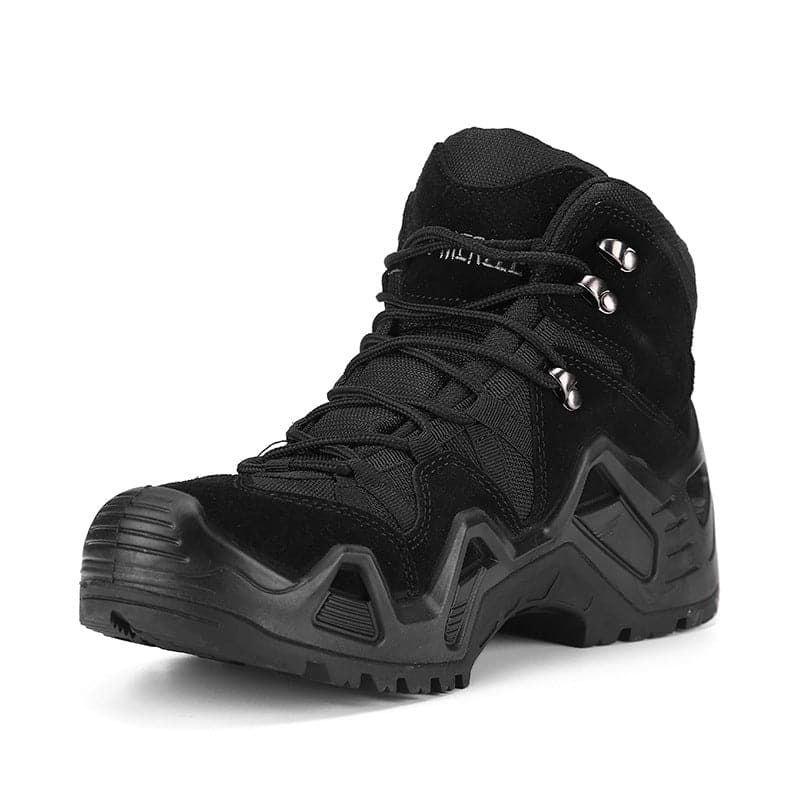 Waterproof suede tactical hiking boots with non-slip rubber outsoles and reinforced protective toes — view 2