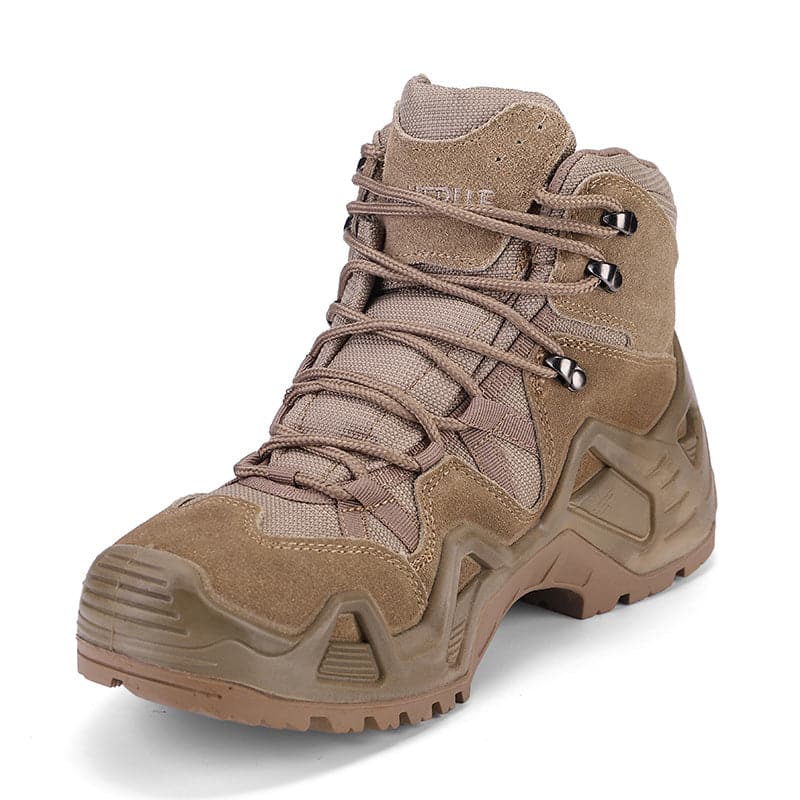 Waterproof suede tactical hiking boots with non-slip rubber outsoles and reinforced protective toes — view 5
