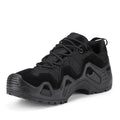 Waterproof suede tactical hiking boots with non-slip rubber outsoles and reinforced protective toes