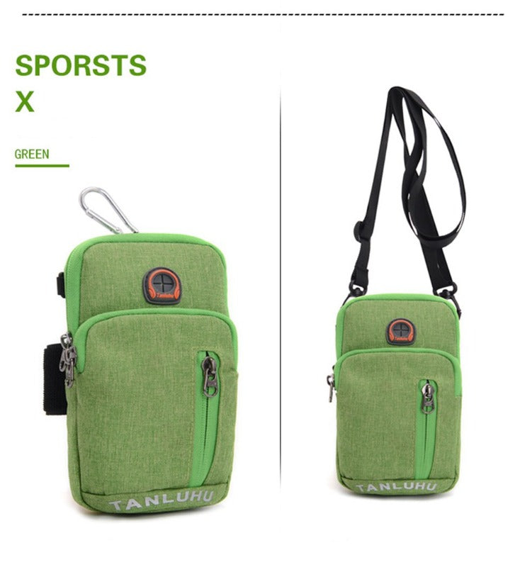 WAUTTON running arm bag and mobile phone holder with secure zipper and adjustable strap — view 4