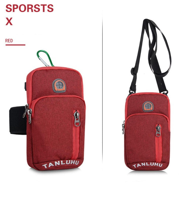 WAUTTON running arm bag and mobile phone holder with secure zipper and adjustable strap — view 5