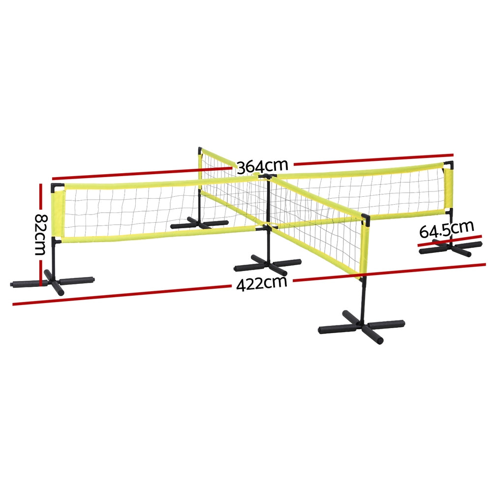 Everfit portable water volleyball net set for swimming pools with floating anchor bags and ball — view 2