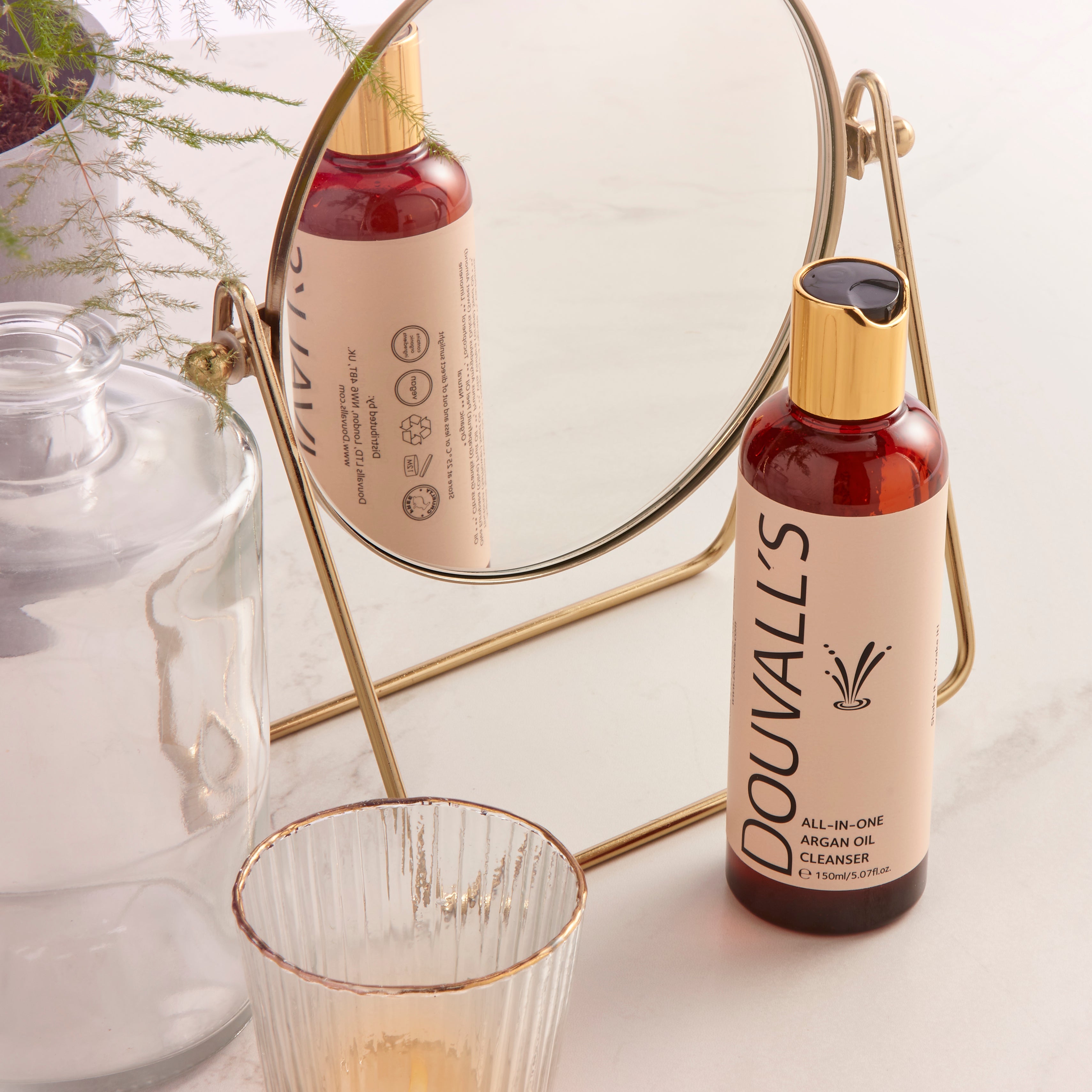 Organic argan oil facial cleanser bottle 150ml for gentle deep cleansing and makeup removal — view 4