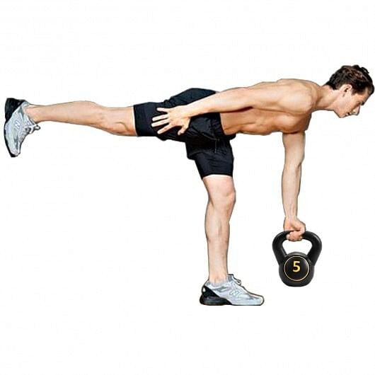 Three piece kettlebell weight set featuring wide ergonomic handles for home gym strength training — view 6