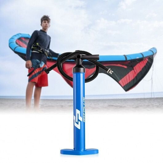 Double action SUP hand pump with pressure gauge, sturdy aluminum body, and wide anti-slip base — view 3