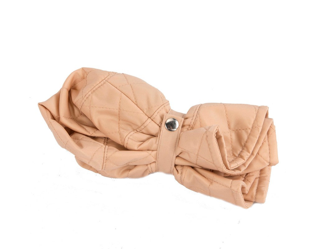 Beige weatherproof bucket hat for golf featuring a casual design and cozy fleece lining — view 3