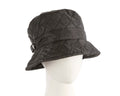 Black casual weatherproof bucket golf hat with a warm fleecy lining and foldable design