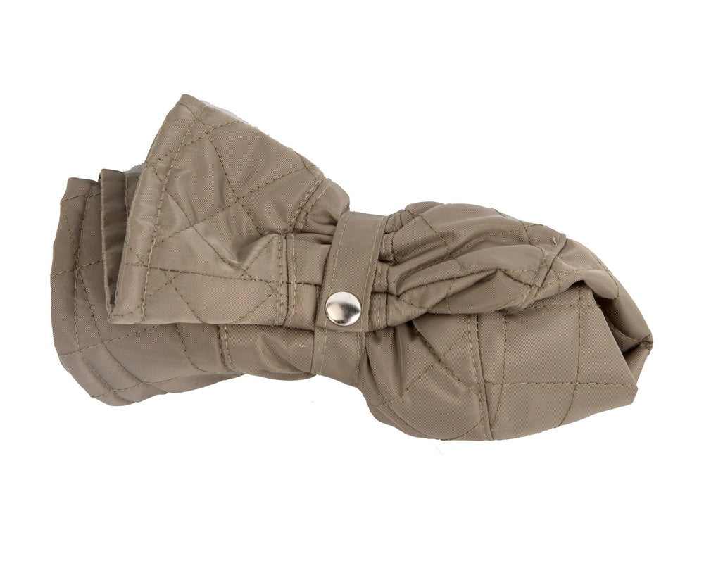 Olive green casual weatherproof bucket hat with cozy fleece lining for winter outdoor sports — view 3