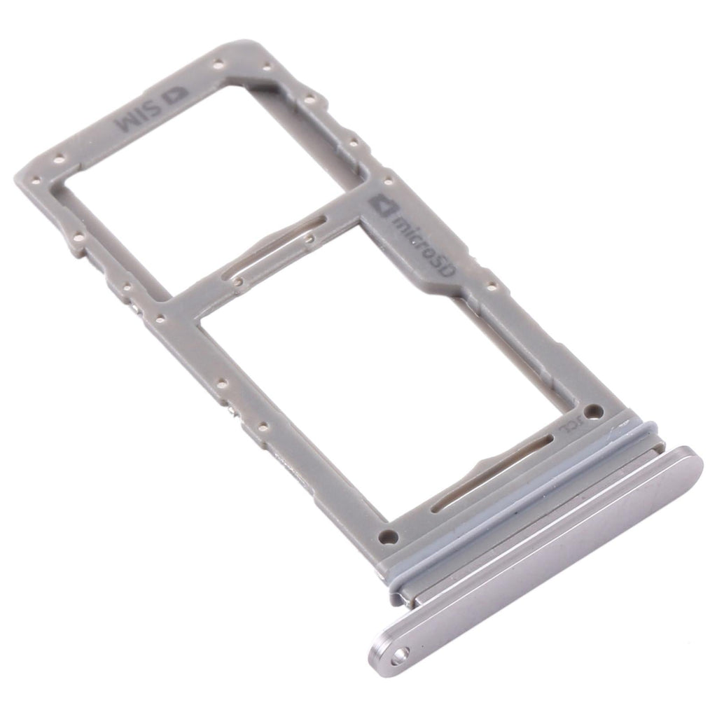 Replacement dual SIM and Micro SD card holder tray for smartphone on plain background — view 2