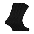 Four pack of luxury unisex bamboo crew dress socks in premium soft breathable knit