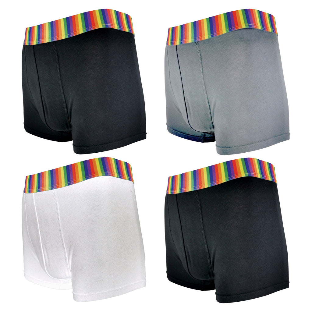 Men's vibrant rainbow striped novelty socks and matching comfortable boxers set multipack boxers set multipack — view 3