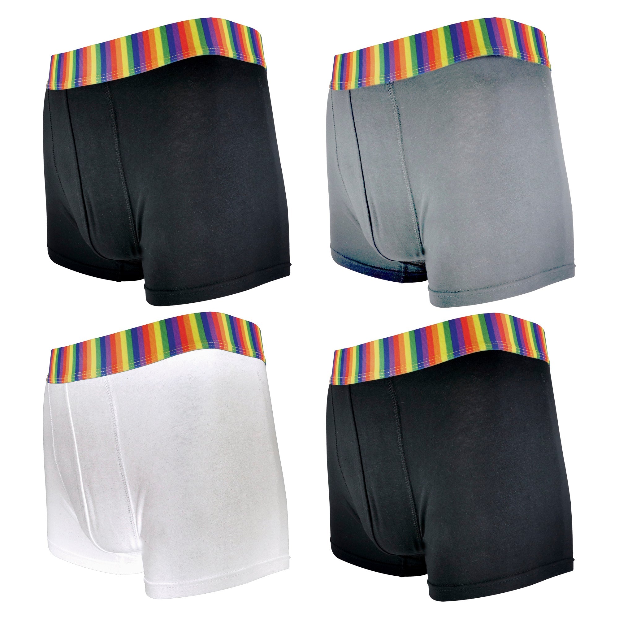 Men's vibrant rainbow striped novelty socks and matching comfortable boxers set multipack boxers set multipack — view 3