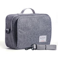 Compact diaper clutch bag with built-in baby wipe dispenser and adjustable shoulder strap for strollers