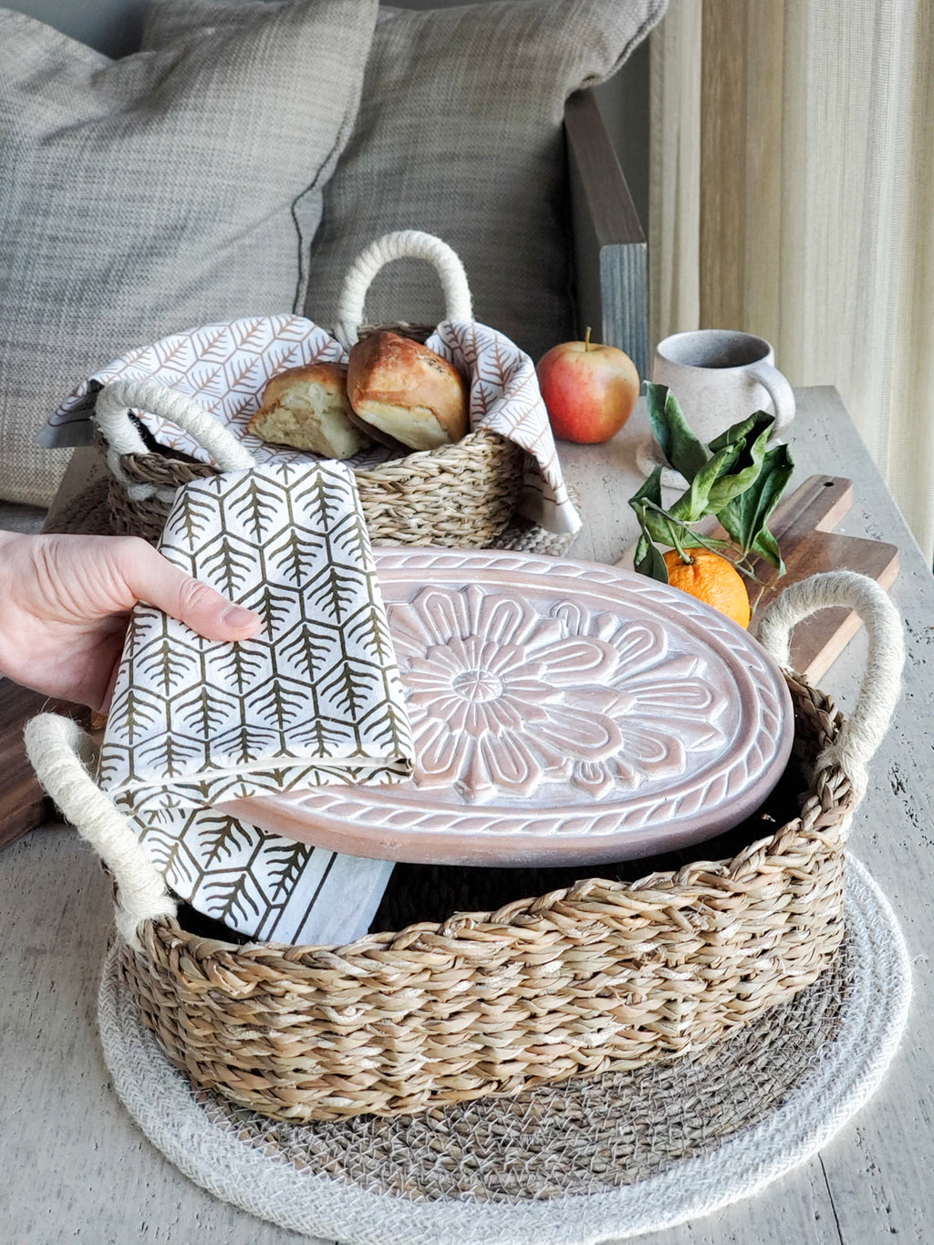 Bread Warmer & Basket - Flower-2