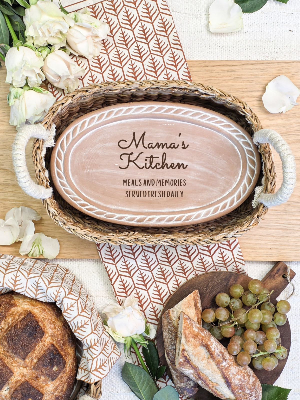 Bread Warmer & Basket - Mom Oval-1