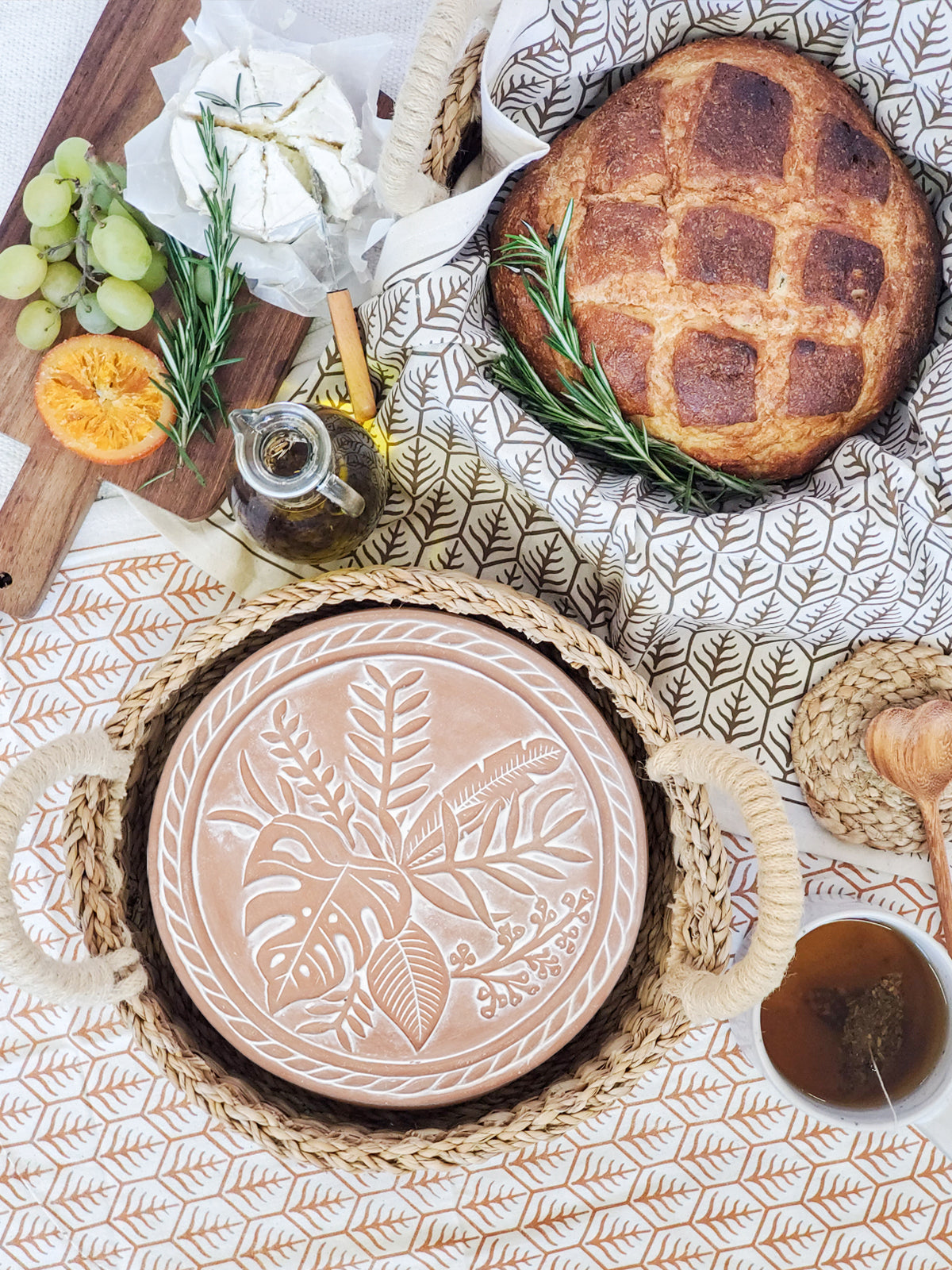Bread Warmer & Basket - Plant Round-2