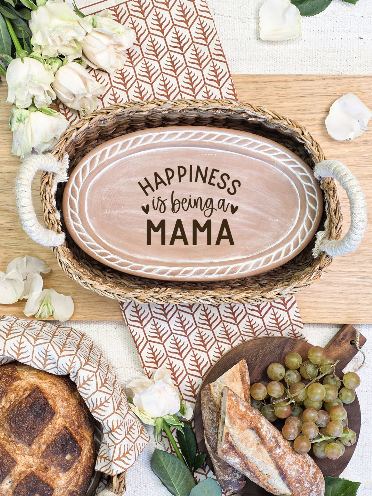 Bread Warmer & Basket - Mom Oval-4