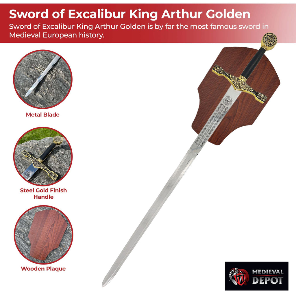 Sword of Excalibur King Arthur Golden-2