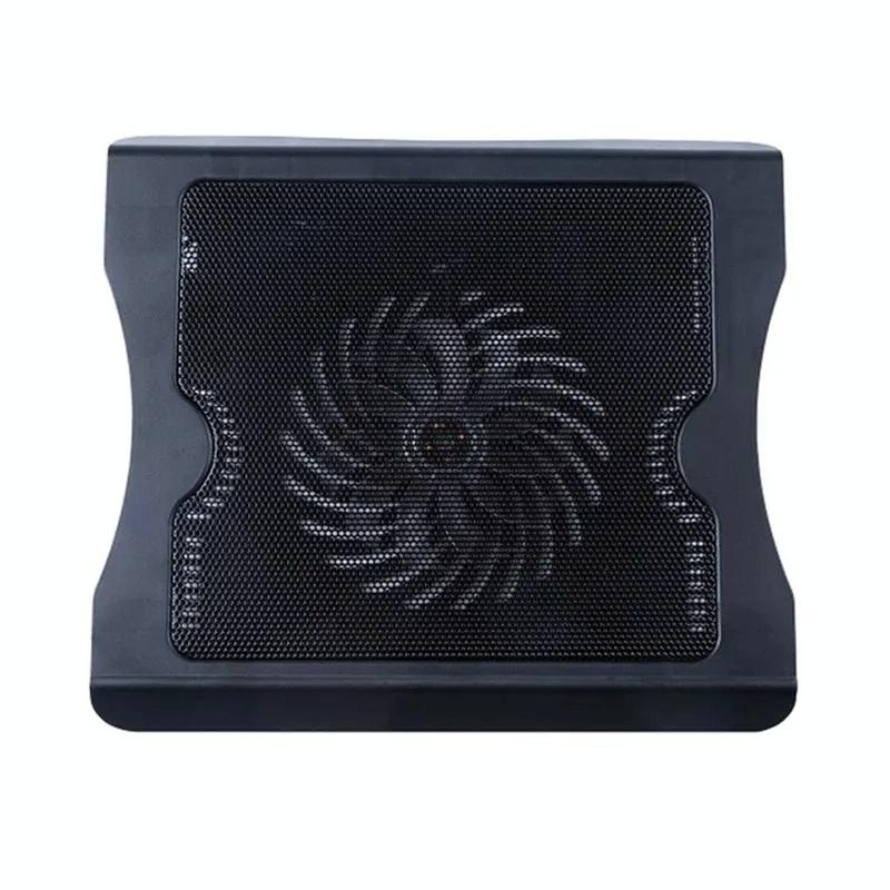 Gaming laptop stand with built in LED cooling fan providing stable ergonomic support on desk — view 2