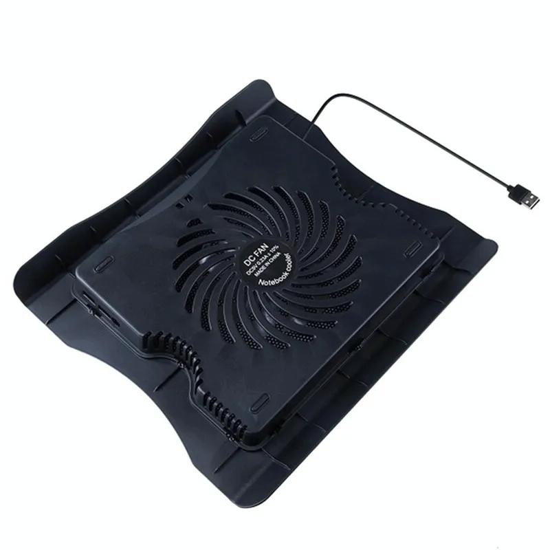 Gaming laptop stand with built in LED cooling fan providing stable ergonomic support on desk — view 5