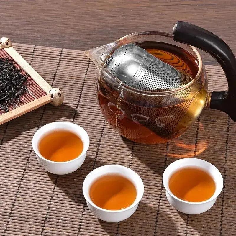 Stainless steel fine mesh tea infuser strainer for brewing loose leaf herbal blends — view 5