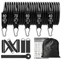 11-piece 300lb resistance band set with handles, ankle straps, and door anchor for home gyms