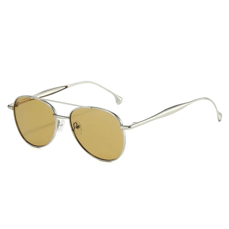 Adventurous Metal Pilot Sunglasses-2