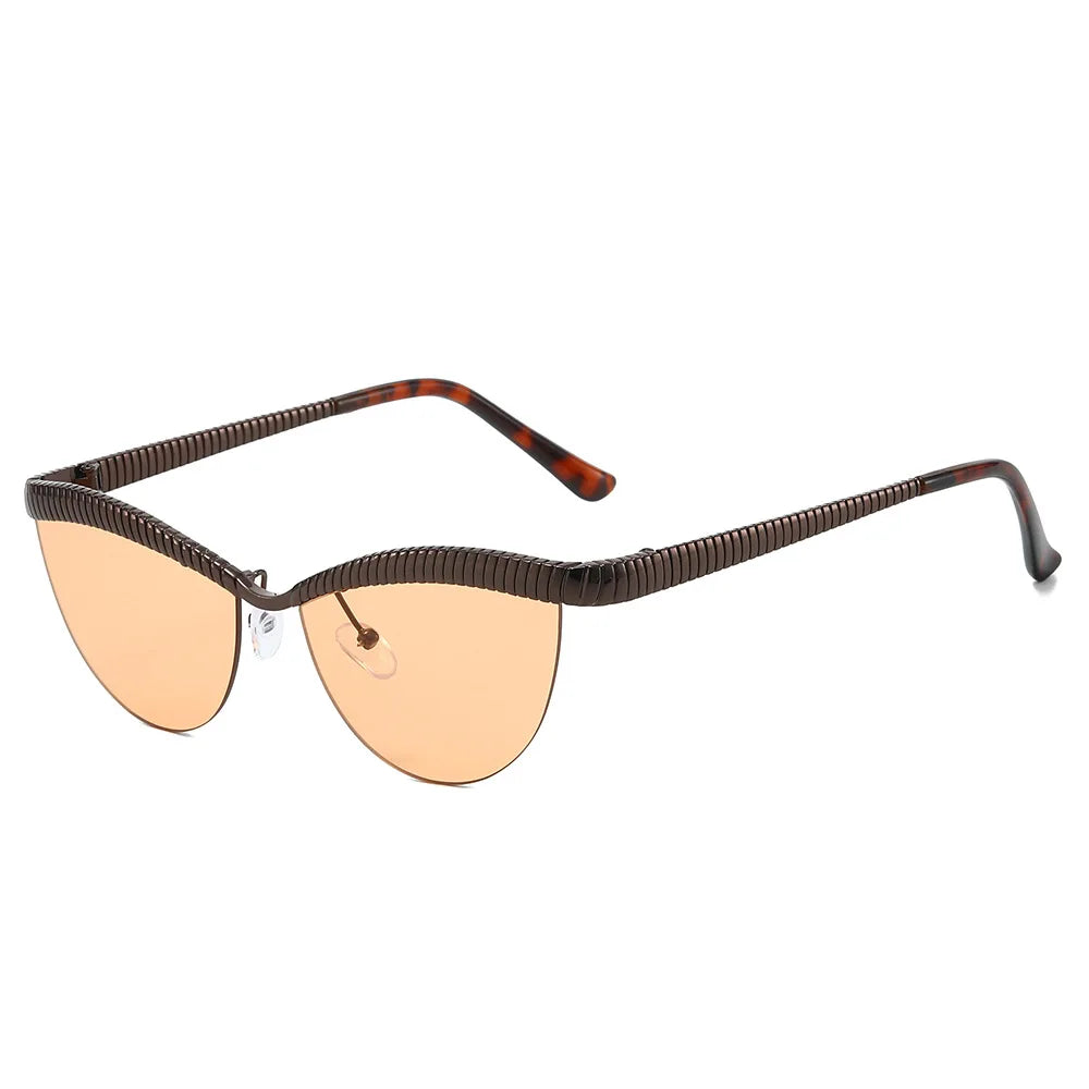 Audacious Gold Half Frame Sunglasses-3