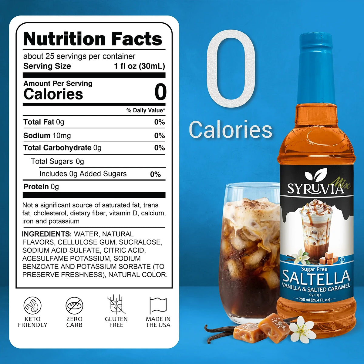 Sugar-Free SALTELLA Syrup™  Vanilla Salted Caramel-2