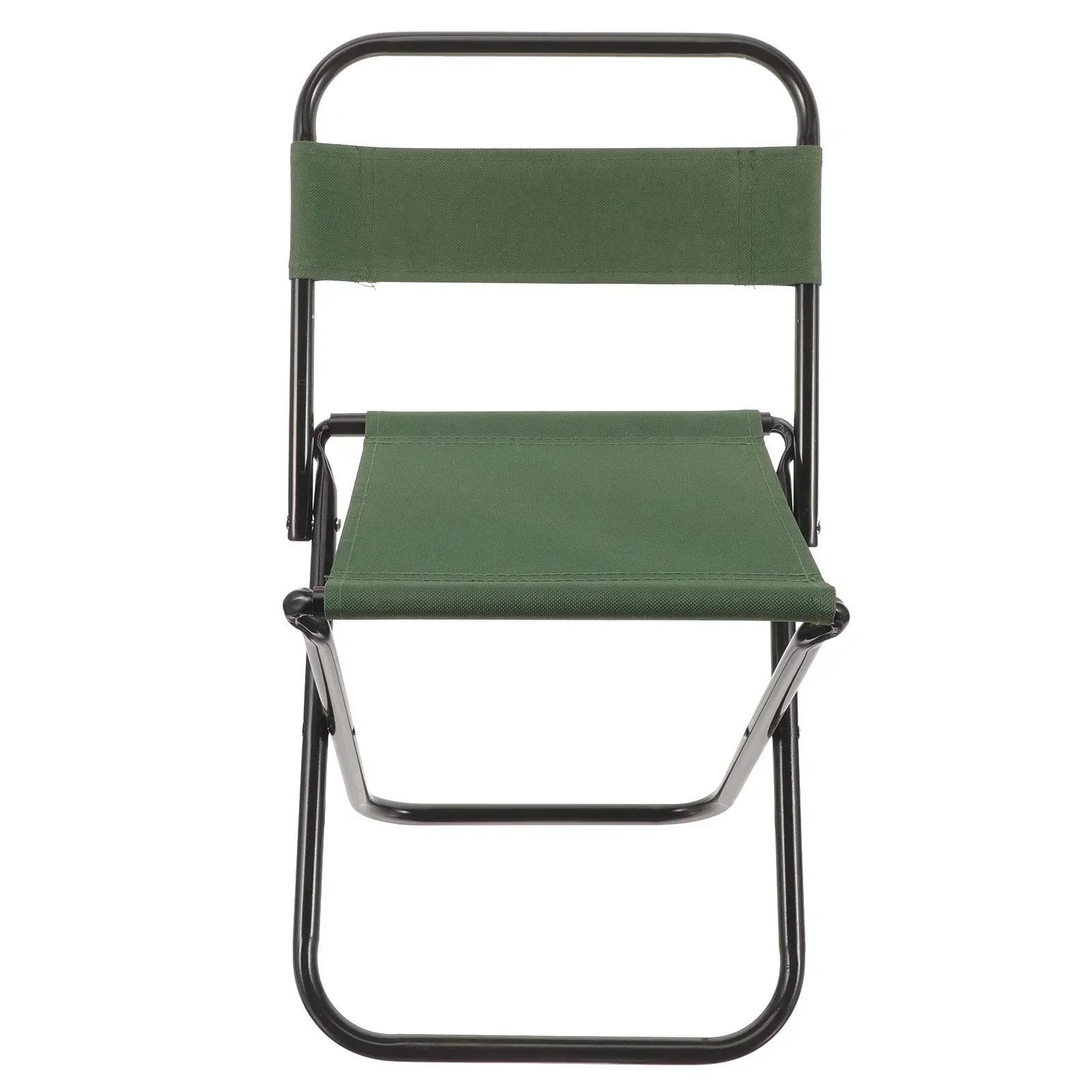 Portable camping folding chair with sturdy steel frame and breathable cloth fabric for outdoor relaxation — view 4