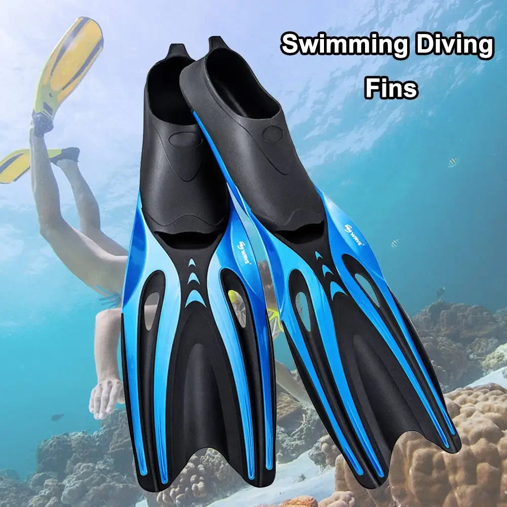 Pair of NNEOBA non-slip swimming and diving fins made from durable TPR and PP material — view 2