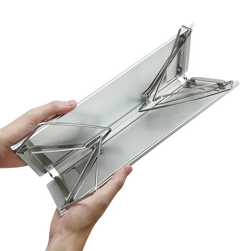 Ultralight outdoor folding table in aluminum alloy for camping picnics and travel — view 3