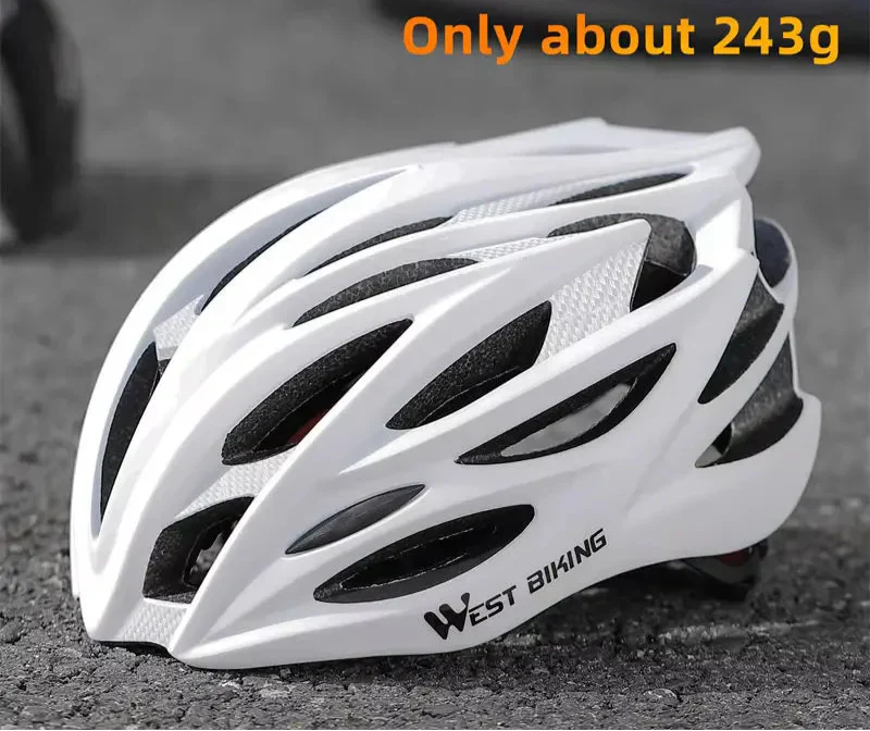 Ultralight white cycling helmet with aerodynamic design, integrated molding, and breathable ventilation slots — view 4