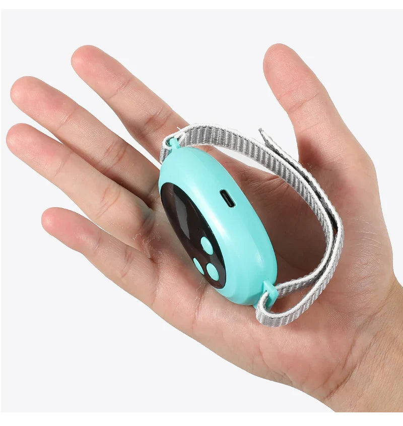 Blue palm held microcurrent EMS sleep aid pulse massager device for natural insomnia relief — view 4