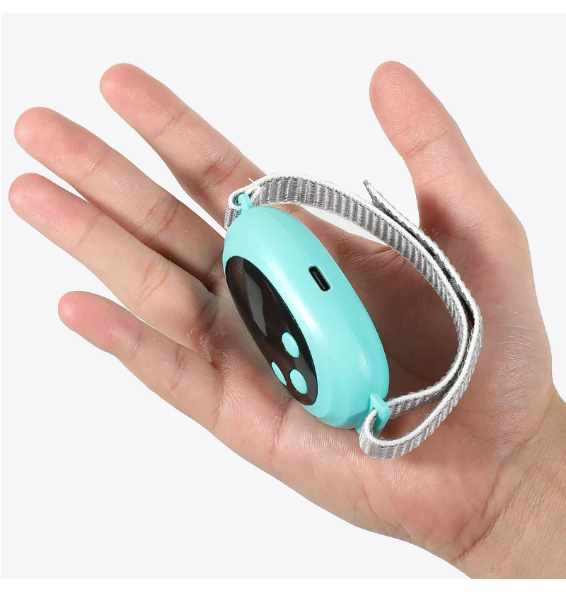 Blue NNEOBA microcurrent sleep aid device and palm pulse massager for stress relief — view 4