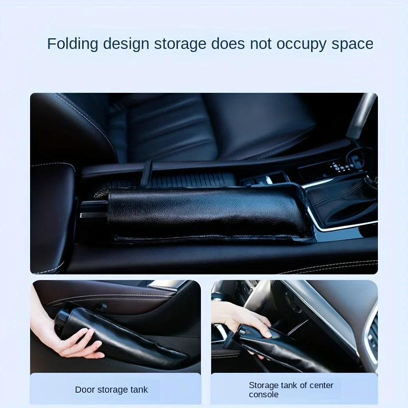 Car windshield sunshade umbrella in white deployed inside a vehicle blocking sunlight — view 5