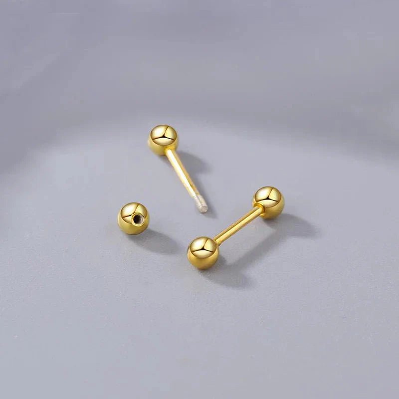 Dainty Y2K silver clicker earring with attached drop chain for helix and cartilage piercings — view 5