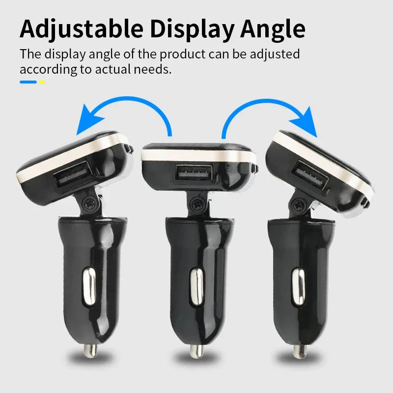 Black wireless tire pressure monitoring system with solar charging LCD display and four waterproof car sensors — view 5