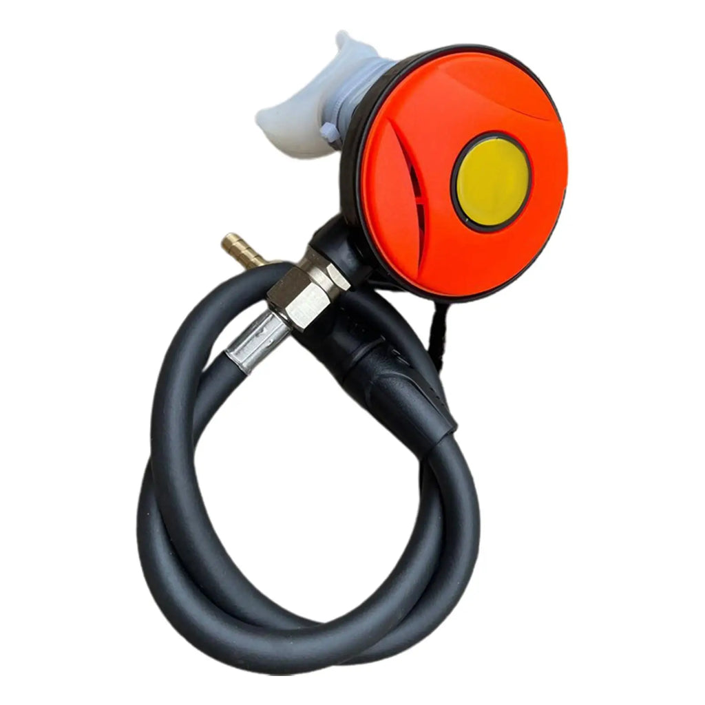 Scuba diving second stage regulator with a soft silicone mouthpiece and durable ABS construction