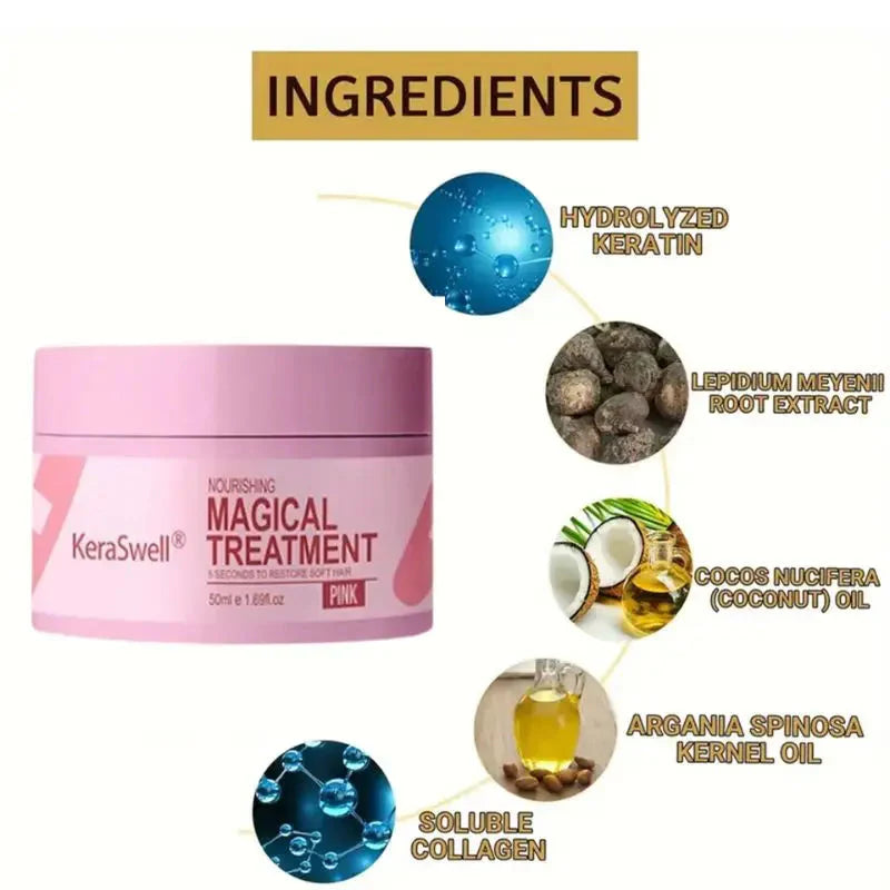Jar of magical keratin hair mask for deep moisturizing and repairing damaged frizzy hair — view 5