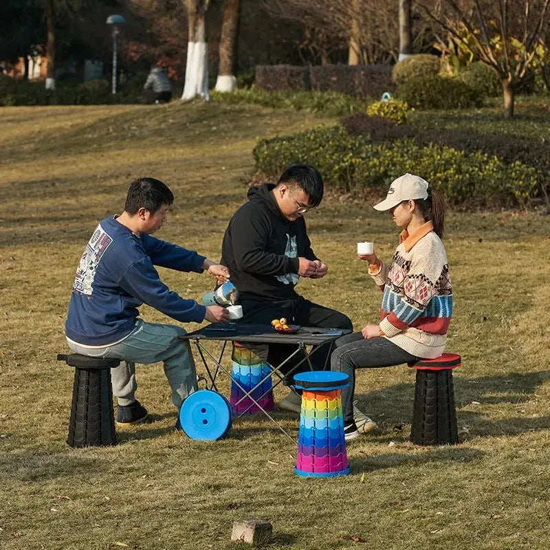 Portable folding beach chair with retractable legs and carrying bag for outdoor camping and travel — view 5